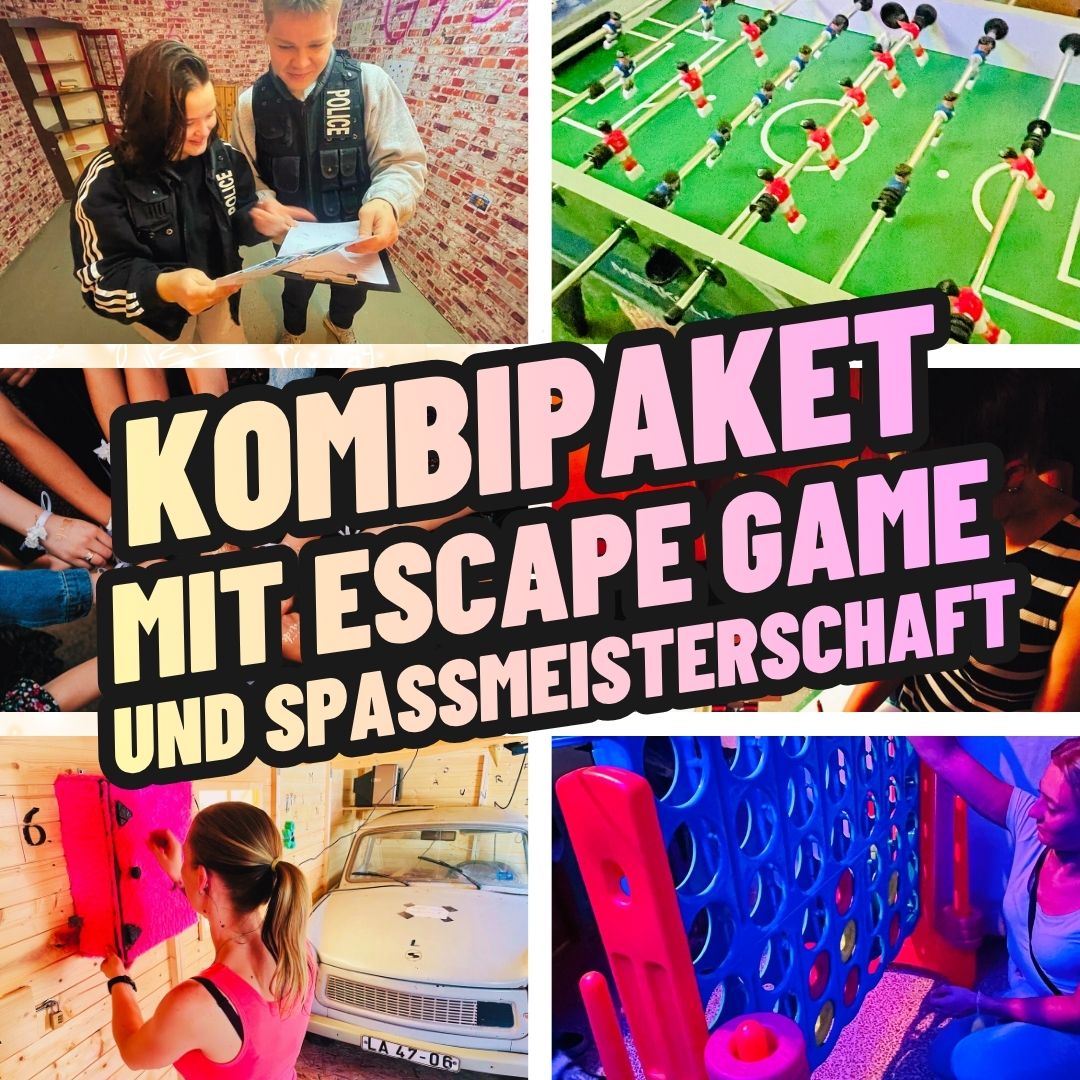 Kombipaket Escape Games und Spaßmeisterschaft in der Abenteuersiedlung Weimar