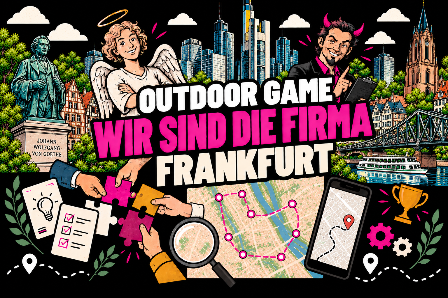 Wir sind die Firma Outdoor-Teamevent in Frankfurt