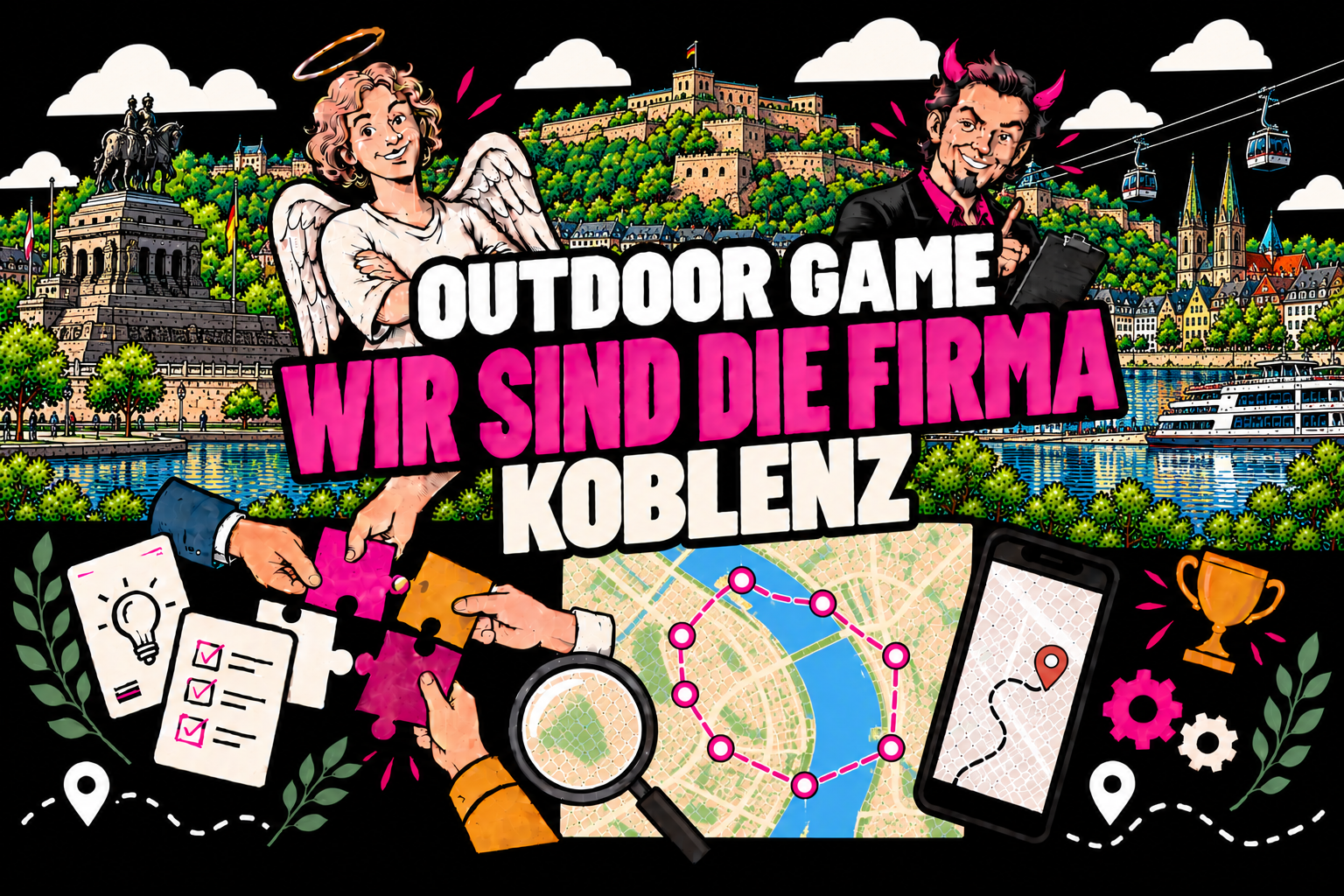 Wir sind die Firma Outdoor-Teamevent in Koblenz